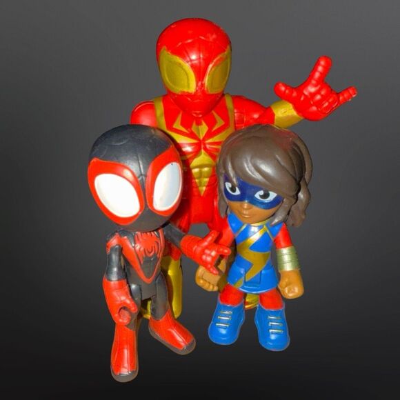 2021 Marvel Spidey & His Amazing Ms Marvel Miles Iron Spiderman Figures A9 - Picture 8 of 9